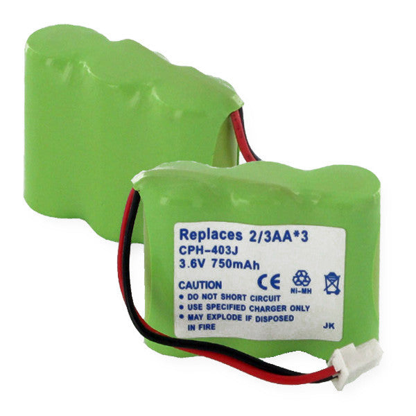 BBW 3X2/3AA NiMH 750mAh/J CONNECTOR CORDLESS BATTERY FREE SHIPPING