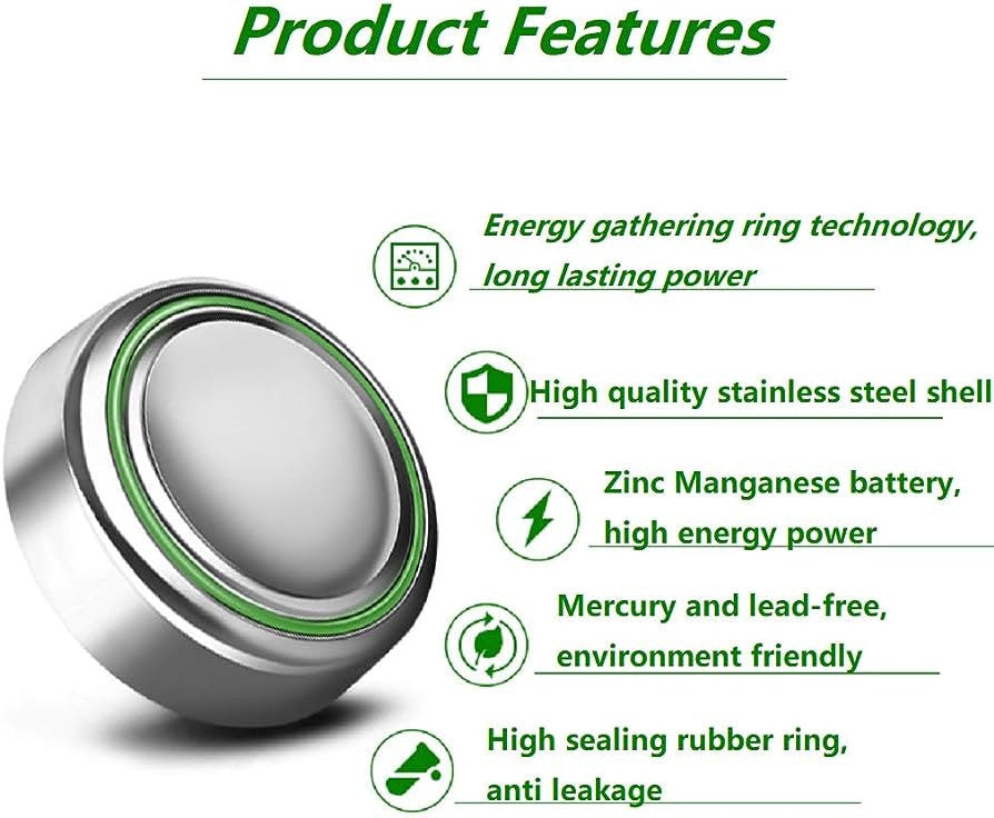 BBW AG1 / LR621 Alkaline Button Watch Battery 1.5V - 2 Pack - FREE SHIPPING