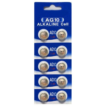 BBW AG10 / LR1130 Alkaline Button Watch Battery 1.5V - 10 Pack - FREE SHIPPING