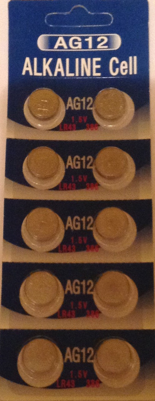 BBW AG12 / LR43 Alkaline Button Watch Battery 1.5V - 10 Pack - FREE SHIPPING