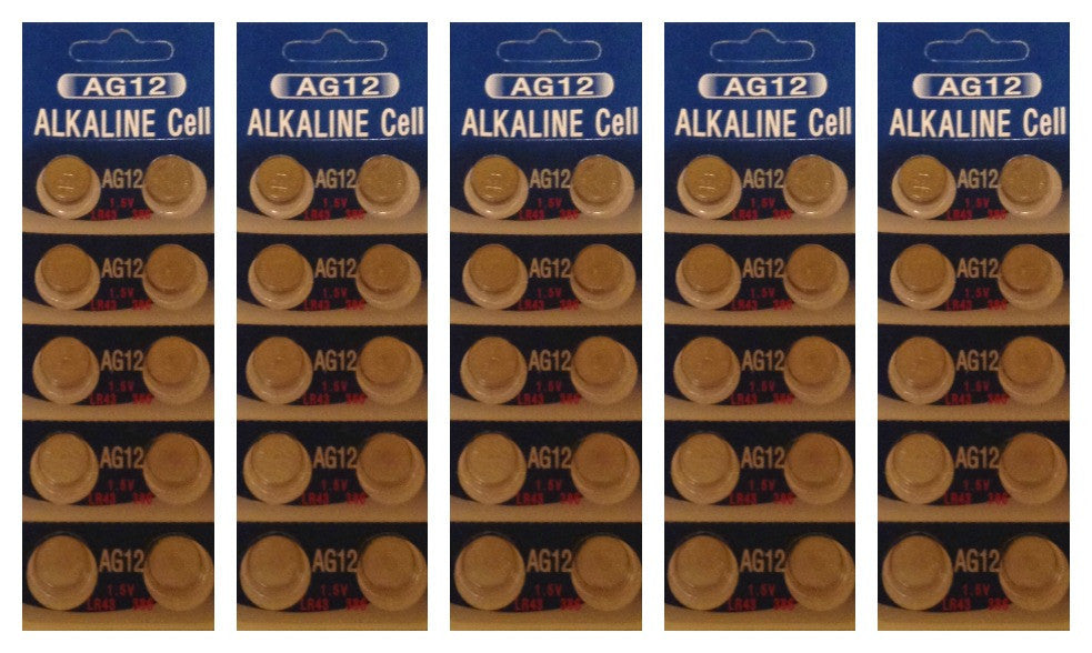 BBW AG12 / LR43 Alkaline Button Watch Battery 1.5V - 50 Pack - FREE SHIPPING