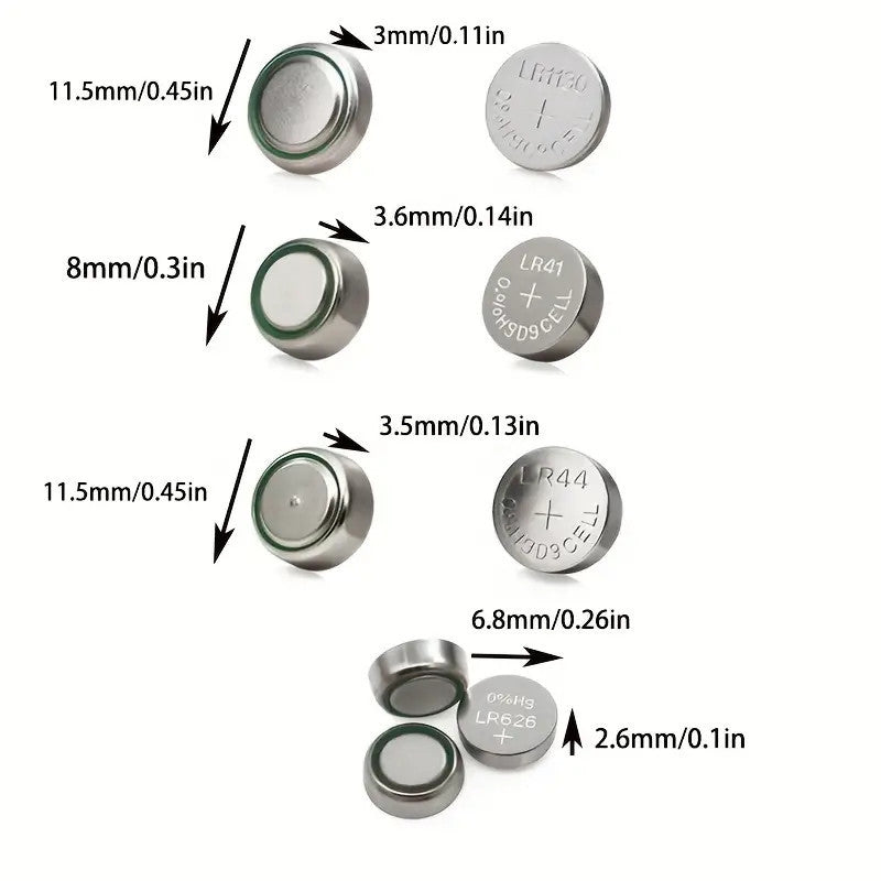 BBW AG13 / LR44 Alkaline Button Watch Battery 1.5V - 12 Pack - FREE SHIPPING