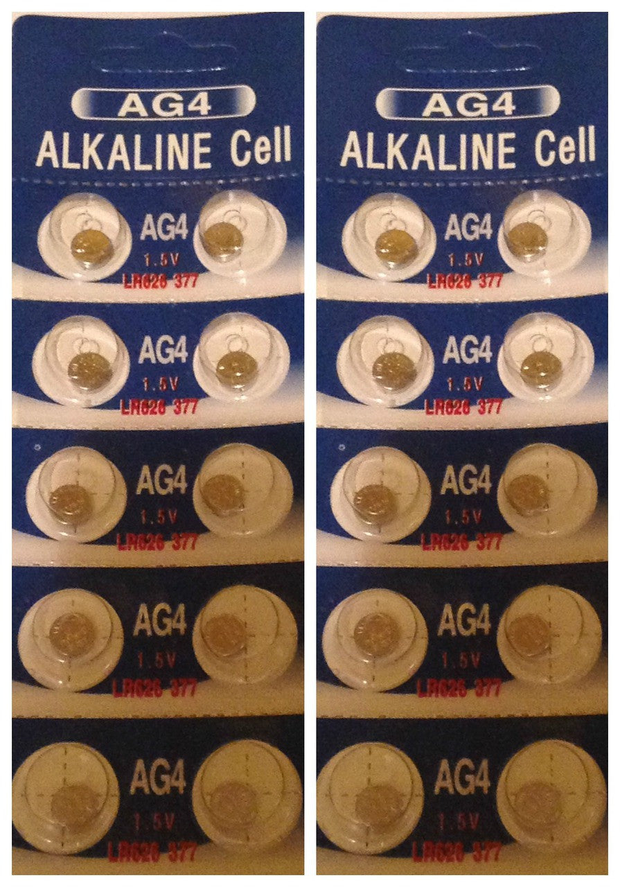 BBW AG4 / LR626 Alkaline Button Watch Battery 1.5V - 20 Pack - FREE SHIPPING!