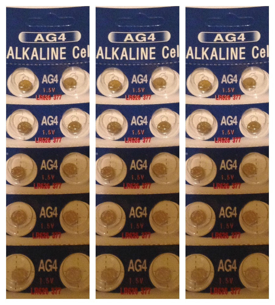 BBW AG4 / LR626 Alkaline Button Watch Battery 1.5V - 30 Pack - FREE SHIPPING!