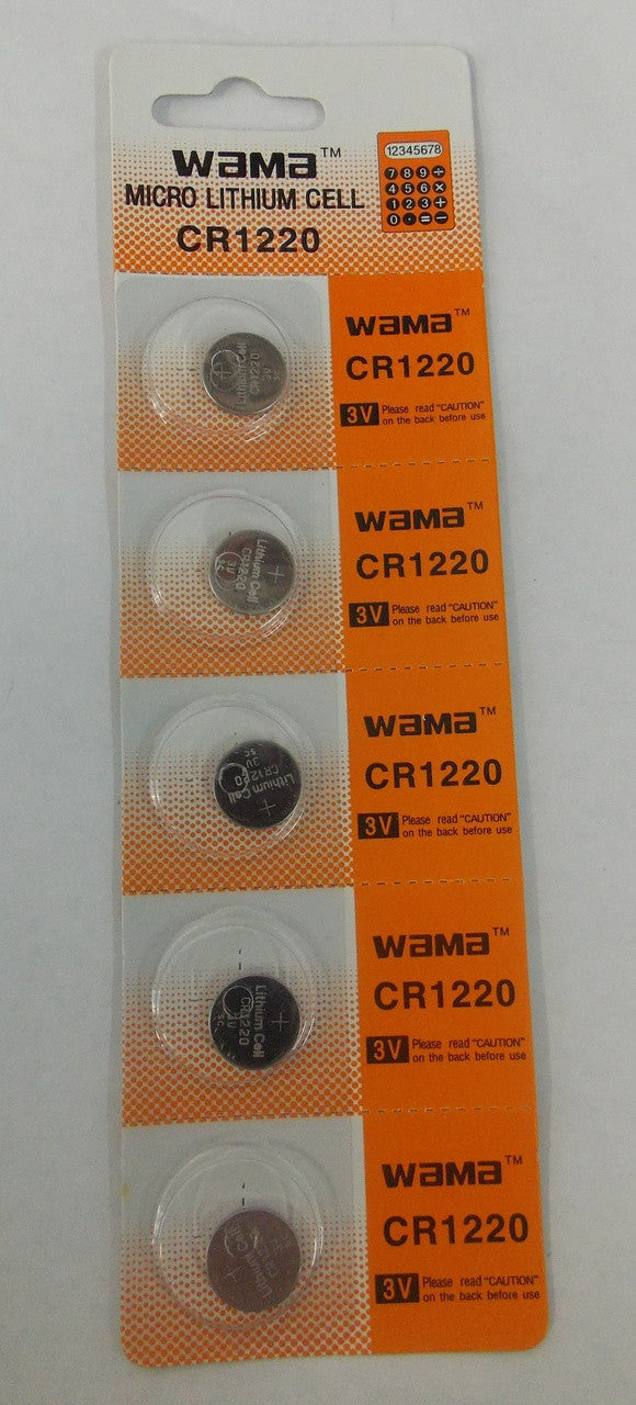 BBW CR1220 3V Lithium Coin Battery 50 Pack - FREE SHIPPING