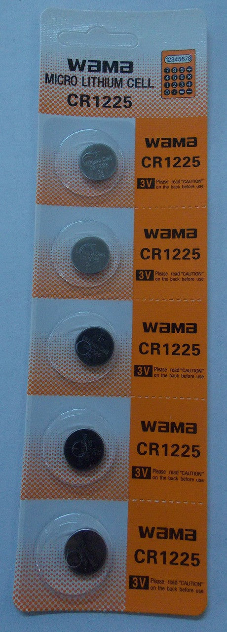 BBW CR1225 3V Lithium Coin Battery 100 Pack - FREE SHIPPING