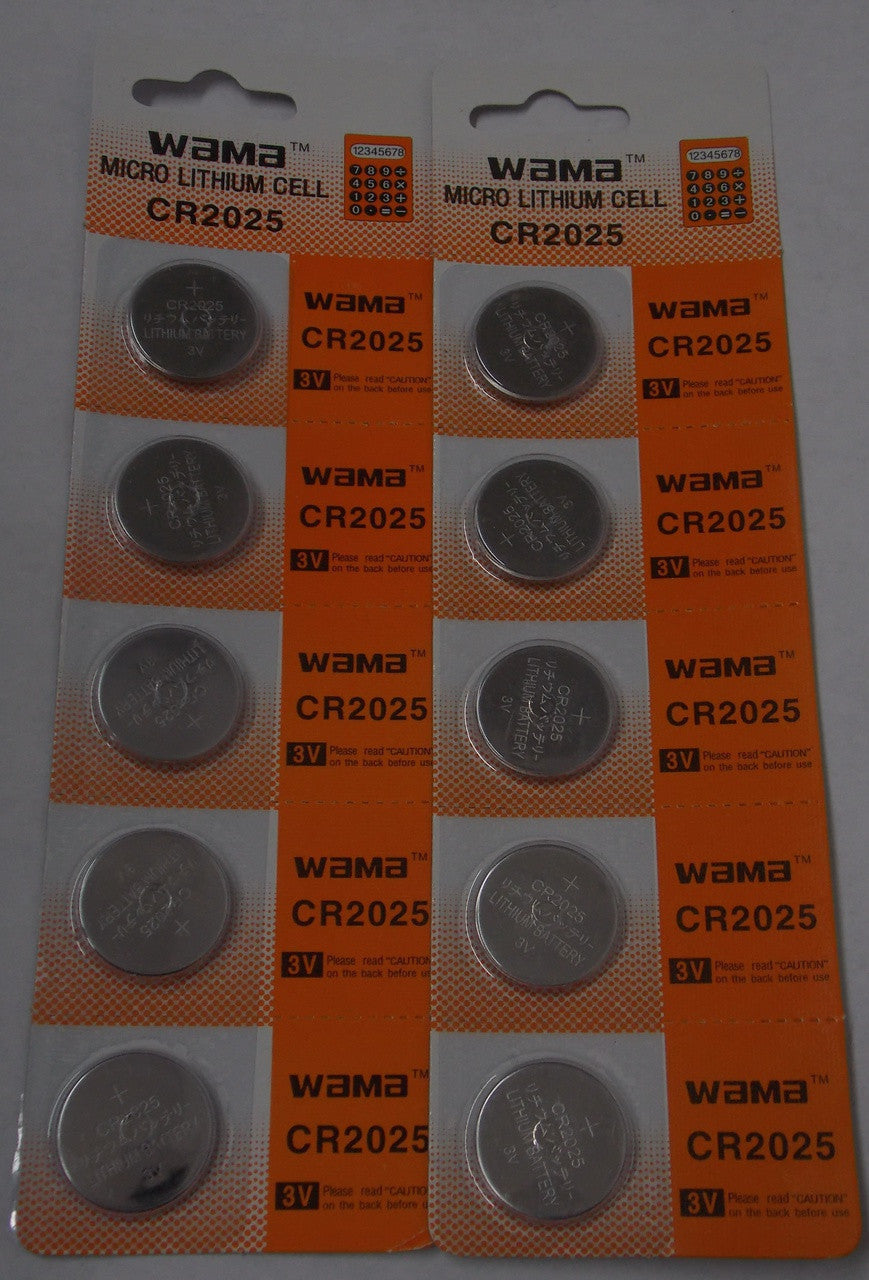 BBW CR2025 3V Lithium Coin Battery 25 Pack + FREE SHIPPING!