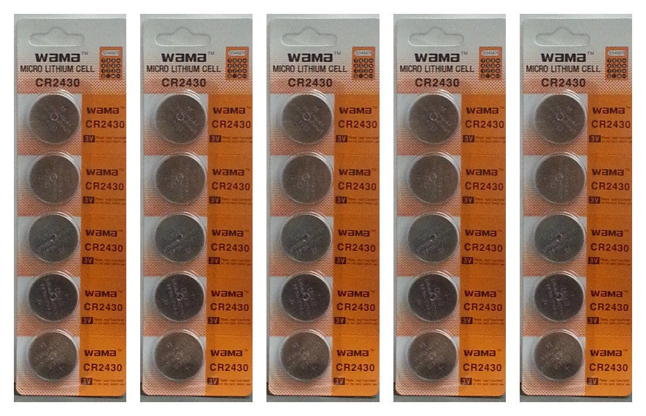 BBW CR2430 3V Lithium Coin Battery 25 Pack FREE SHIPPING