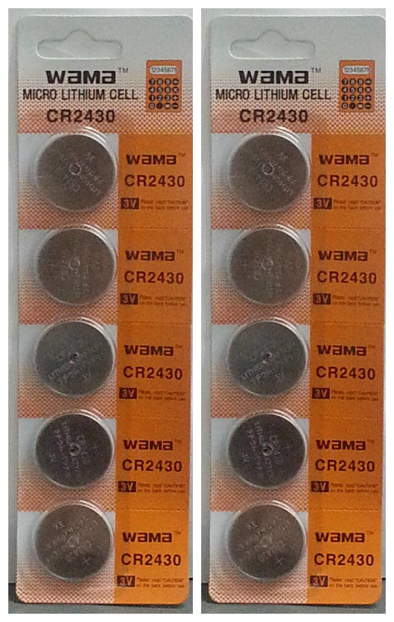 BBW CR2430 3V Lithium Coin Battery 50 Pack - FREE SHIPPING