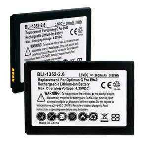 BBW LG BL-48TH OPTIMUS G PRO E940 3.8V 2.6Ah LI-ION BATTERY