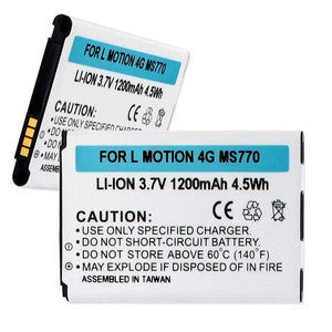 BBW LG MOTION 4G MS770 3.7V 1200mAh LI-ION BATTERY FREE SHIPPING
