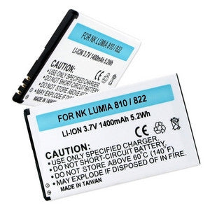 BBW NOKIA LUMIA 810/822 3.7V 1400mAh LI-ION BATTERY FREE SHIPPING
