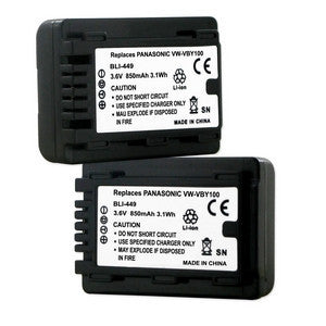 BBW PANASONIC VW-VBY100 3.6V 850MAH Video Battery FREE SHIPPING