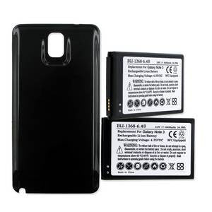 BBW SAMSUNG GALAXY NOTE 3 3.8V 6.4Ah EXTENDED NFC BATT W/ BLACK CVR FREE SHIPPING