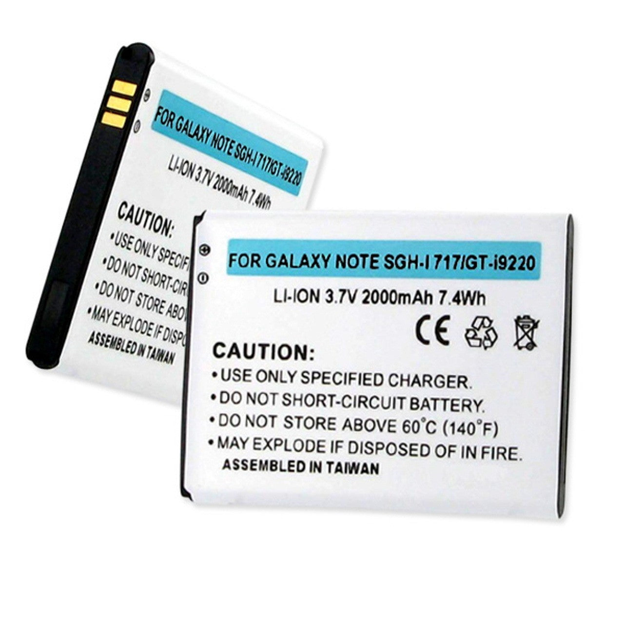 BBW SAMSUNG GALAXY NOTE SGH-I717 3.7V 2000mAh LI-ION BATTERY FREE SHIPPING