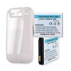 BBW SAMSUNG GALAXY S III 4200mAh EXTENDED BATTERY WITH NFC AND COVER FREE SHIPPING