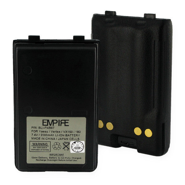 BBW YAESU and VERTEX FNB-67 LI-ION 2200mAh Two-way Battery
