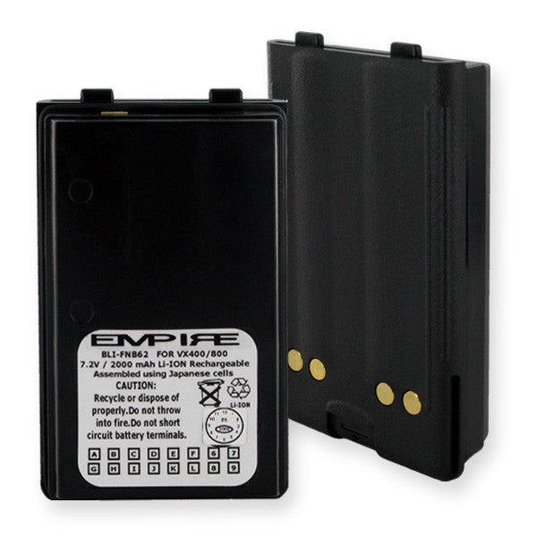 BBW YAESU and VERTEX FNB-V62 LI-ION 2000mAh Two-way Battery