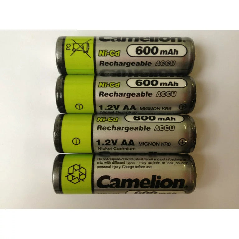 Camelion AA Rechargeable  Batteries 600mAH 4 Pack  + FREE SHIPPING!