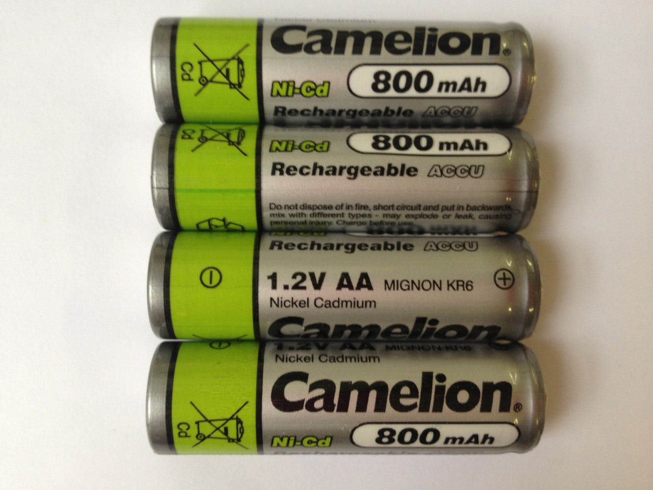 Camelion AA Rechargeable NiCD Batteries 800mAH 8 Pack FREE SHIPPING
