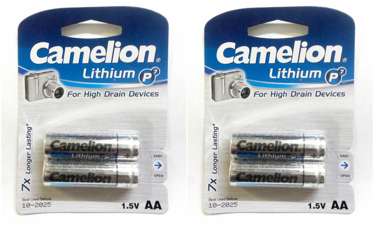 Camelion AA L91 Lithium Batteries 4 Pack + FREE SHIPPING!