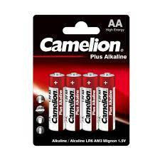Camelion PACK OF 12( 3 - 4 Packs ) AA ALKALINE BATTERIES IN RETAIL PACKAGING FREE SHIPPING