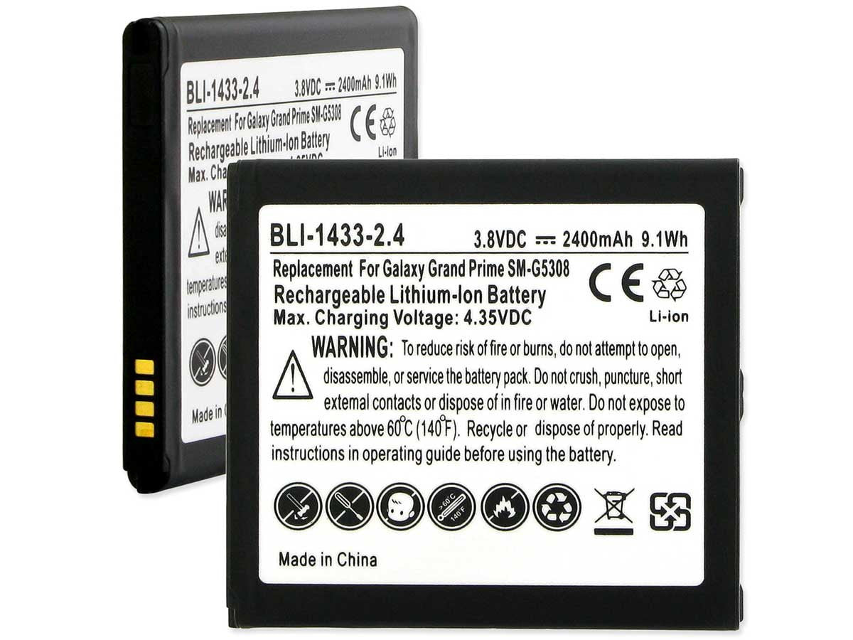 Empire BLI-1433-2.4 3.8V 2400mAh Lithium Ion Li-ion Smartphone Replacement Battery - Fits Samsung Galaxy Grand Prime, Galaxy J3 and LG Volt 2