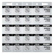 Energizer CR1216 3V Lithium Coin Battery - 20 Pack + FREE SHIPPING