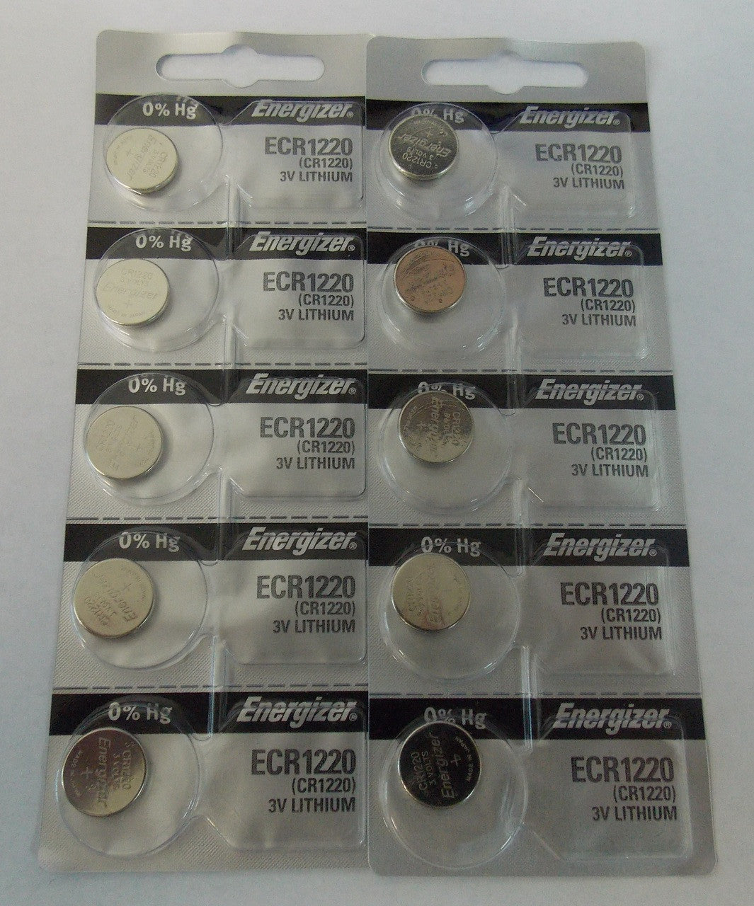 Energizer CR1220 3V Lithium Coin Battery - 10 Pack FREE SHIPPING