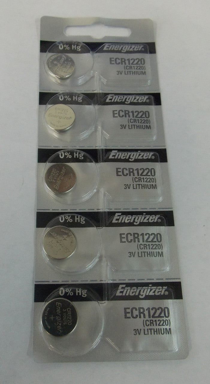 Energizer CR1220 3V Lithium Coin Battery - 5 Pack FREE SHIPPING