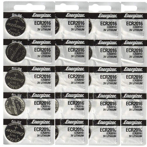 Energizer CR2016 3V Lithium Coin Battery - 20 Pack + FREE SHIPPING!