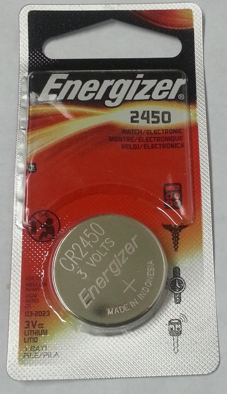 Energizer CR2450 3V Lithium Coin Battery 96 Pack FREE SHIPPING