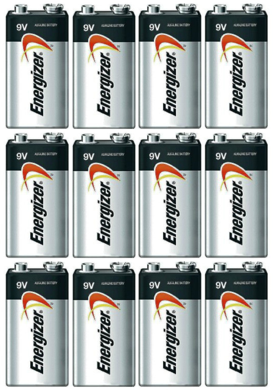 Energizer Max 9V Alkaline 522VP Batteries - 12 Pack - FREE SHIPPING