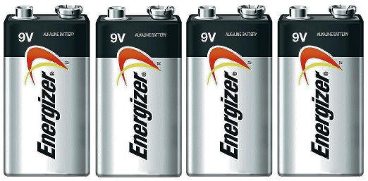 Energizer Max 9V Alkaline 522VP Batteries - 4 Pack - FREE SHIPPING