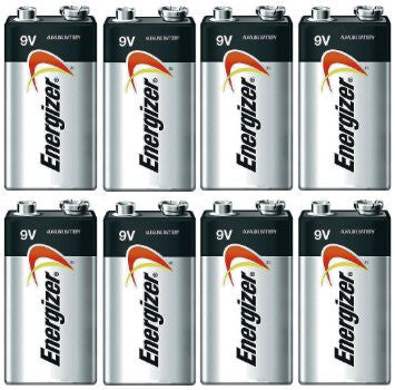Energizer Max 9V Alkaline 522VP Batteries - 8 Pack - FREE SHIPPING