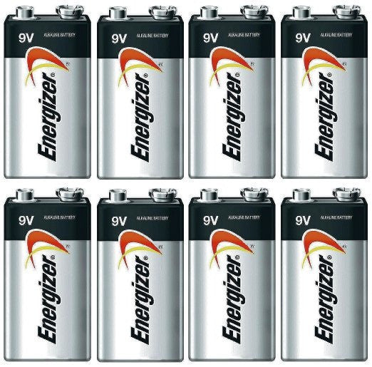 Energizer Max 9V Alkaline 522VP Batteries - 8 Pack - FREE SHIPPING