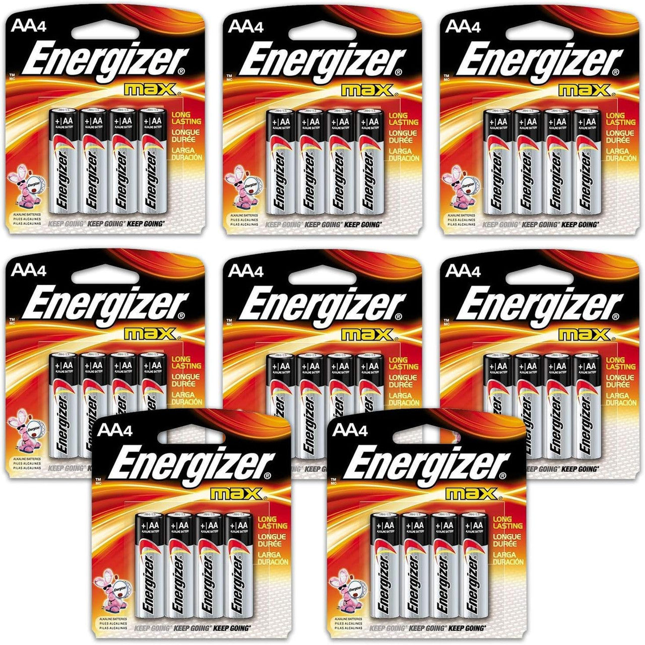 Energizer Max AA Retail 32 ct. ( 8 packs of 4 )+ FREE SHIPPING