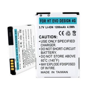 HTC EVO DESIGN 4G PH44100 3.7V 1200mAh LI-ION BATTERY FREE SHIPPING
