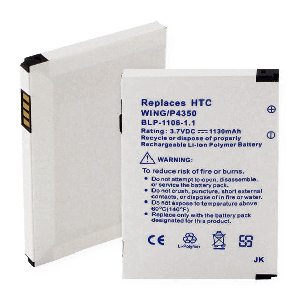 HTC WING and P4350 LI-POL 1130mAh Cellular Battery