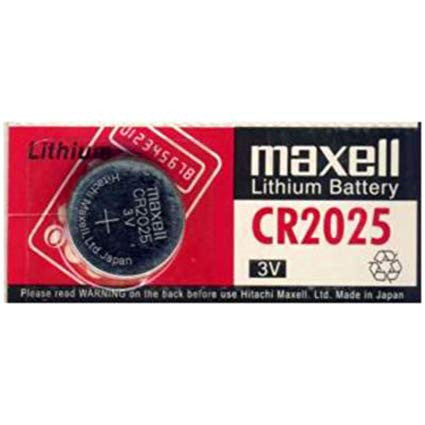 Maxell CR2025 3 Volt Lithium Coin Battery - 5 Pack - FREE SHIPPING