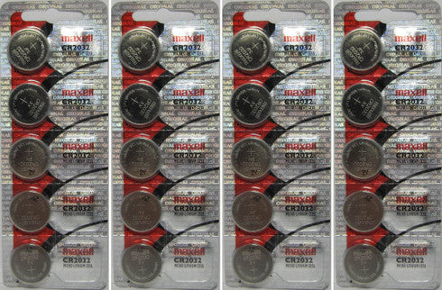 Maxell CR2032 3 Volt Lithium Coin Battery - 20 Pack - FREE Shipping