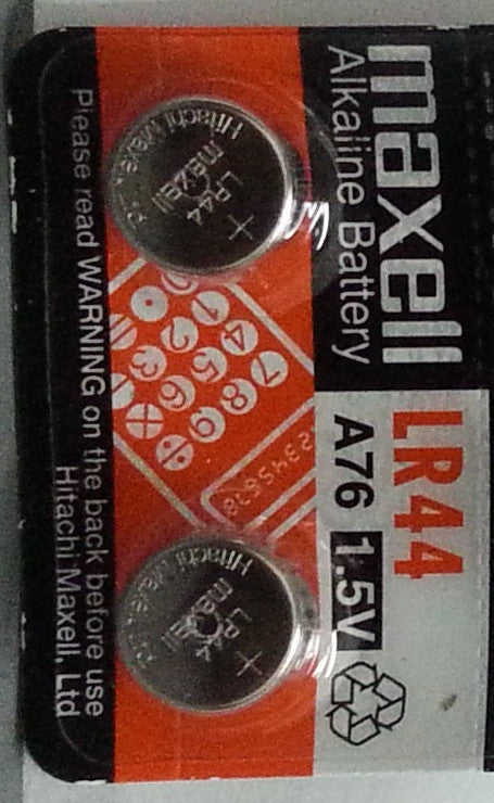 Maxell LR44 - A76 Alkaline Button Battery 1.5V - 2 Pack FREE SHIPPING