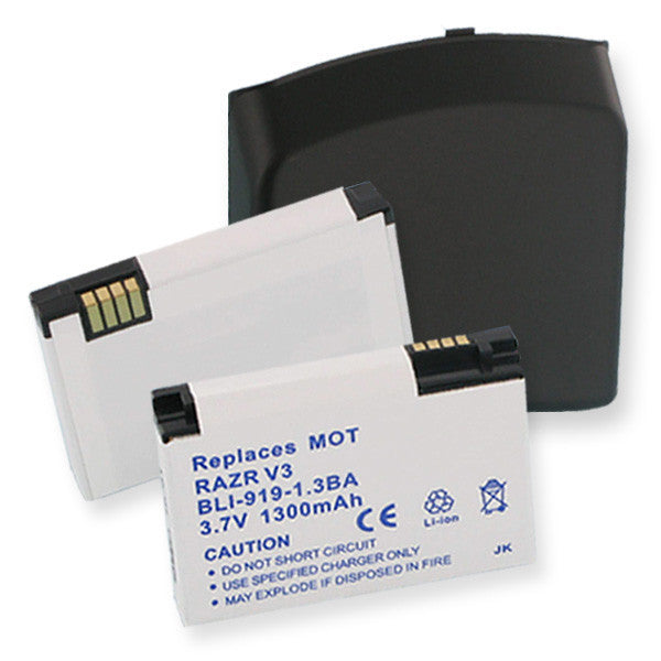Motorola MOT RAZR V3 LI-ION 1300mAh and BLACK COVER Cellular Battery