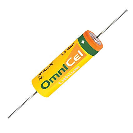 OmniCel 1/2 AA Size 3.6V Lithium Battery w/Axial Pins FREE SHIPPING