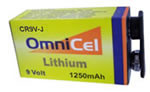 OmniCel 9V Lithium Manganese Dioxide Li-MnO2 Battery - 10 Pack with Free Shipping