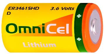 OmniCel D Size 3.6V High Drain Lithium Battery w/Standard Contacts - Pack of 4 Free Shipping