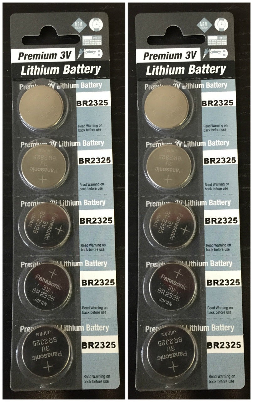 Panasonic BR2325 3V Lithium Coin Battery - 10 Pack FREE SHIPPING