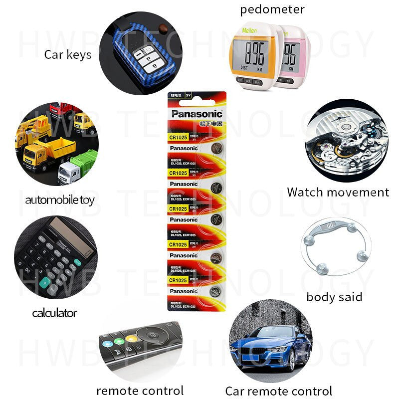 Panasonic CR1025 3V Lithium Coin Battery - 20 Pack + FREE SHIPPING!