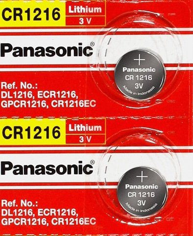 Panasonic CR1216 3V Lithium Coin Battery - 2 Pack FREE SHIPPING