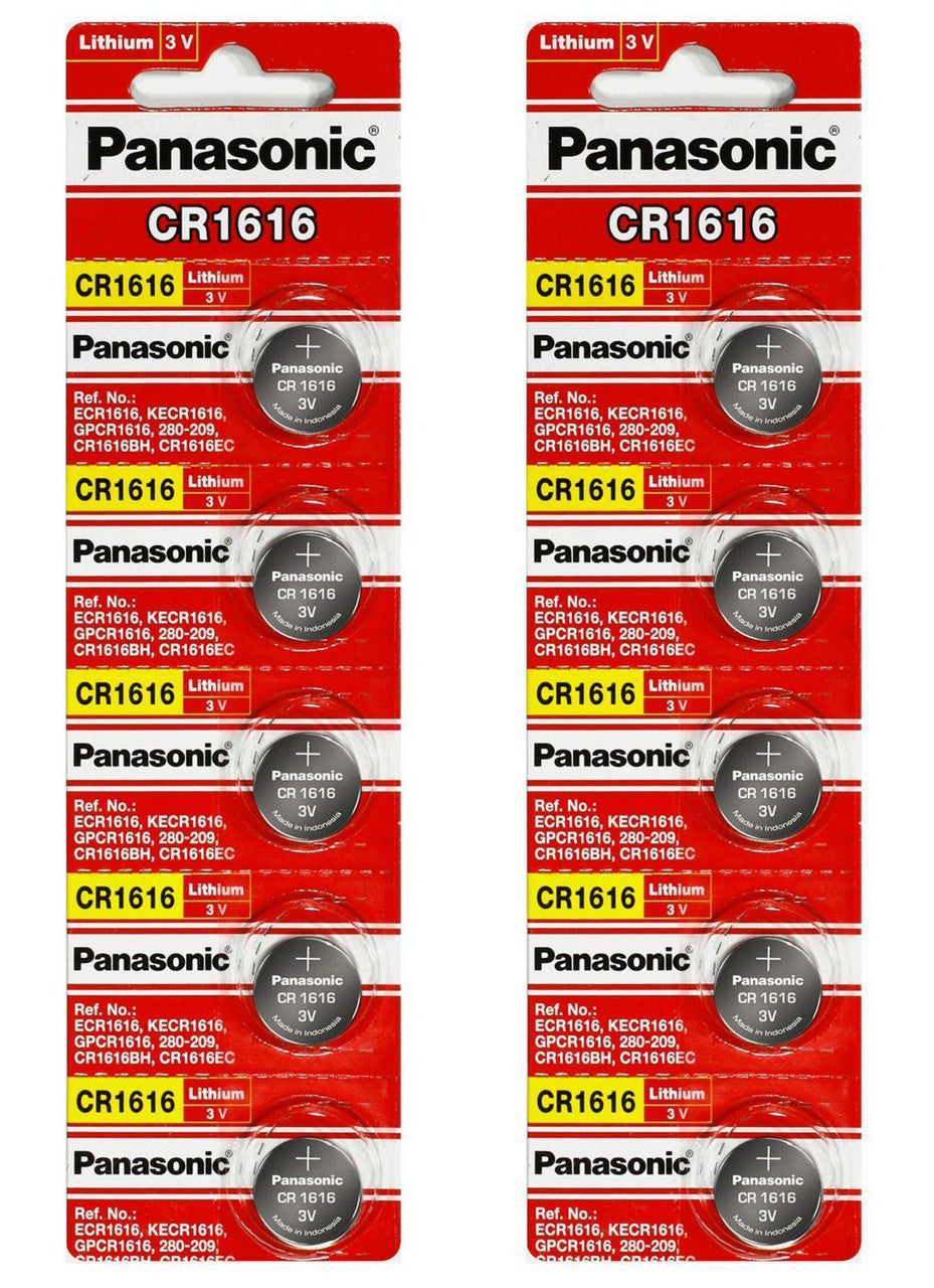 Panasonic CR1616 3V Lithium Coin Battery - 10 Pack FREE SHIPPING